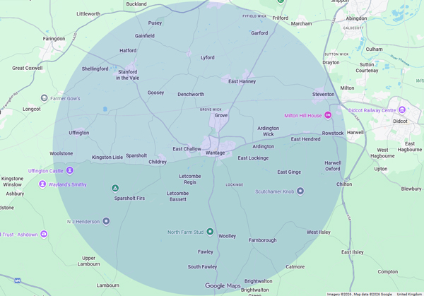Google map of our area